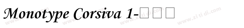 Monotype Corsiva 1字体转换
